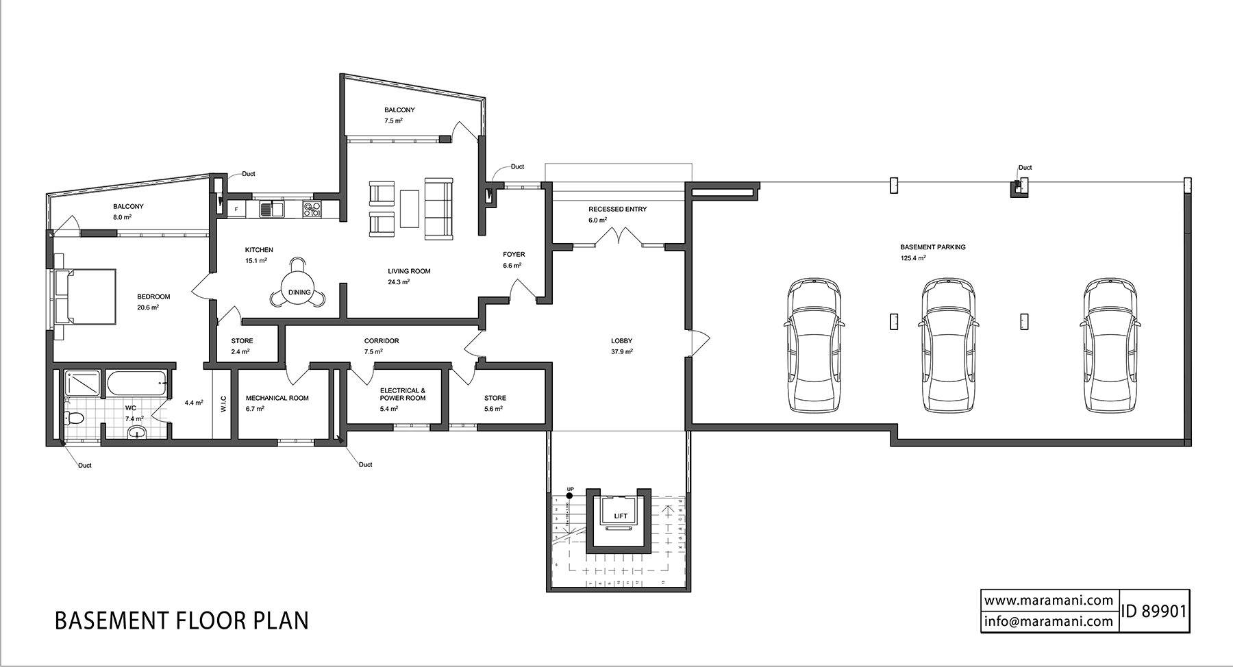 12 flat apartment block - ID 89901