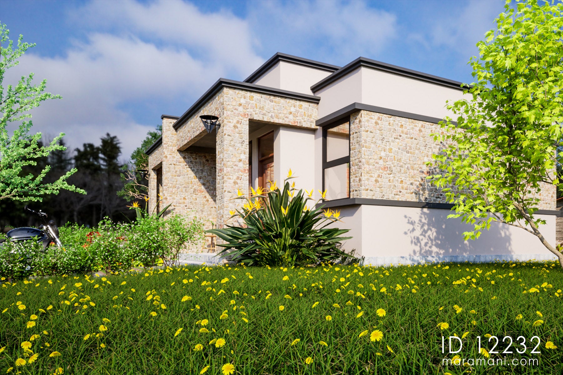 1 Bedroom Duplex house plan - ID 12232