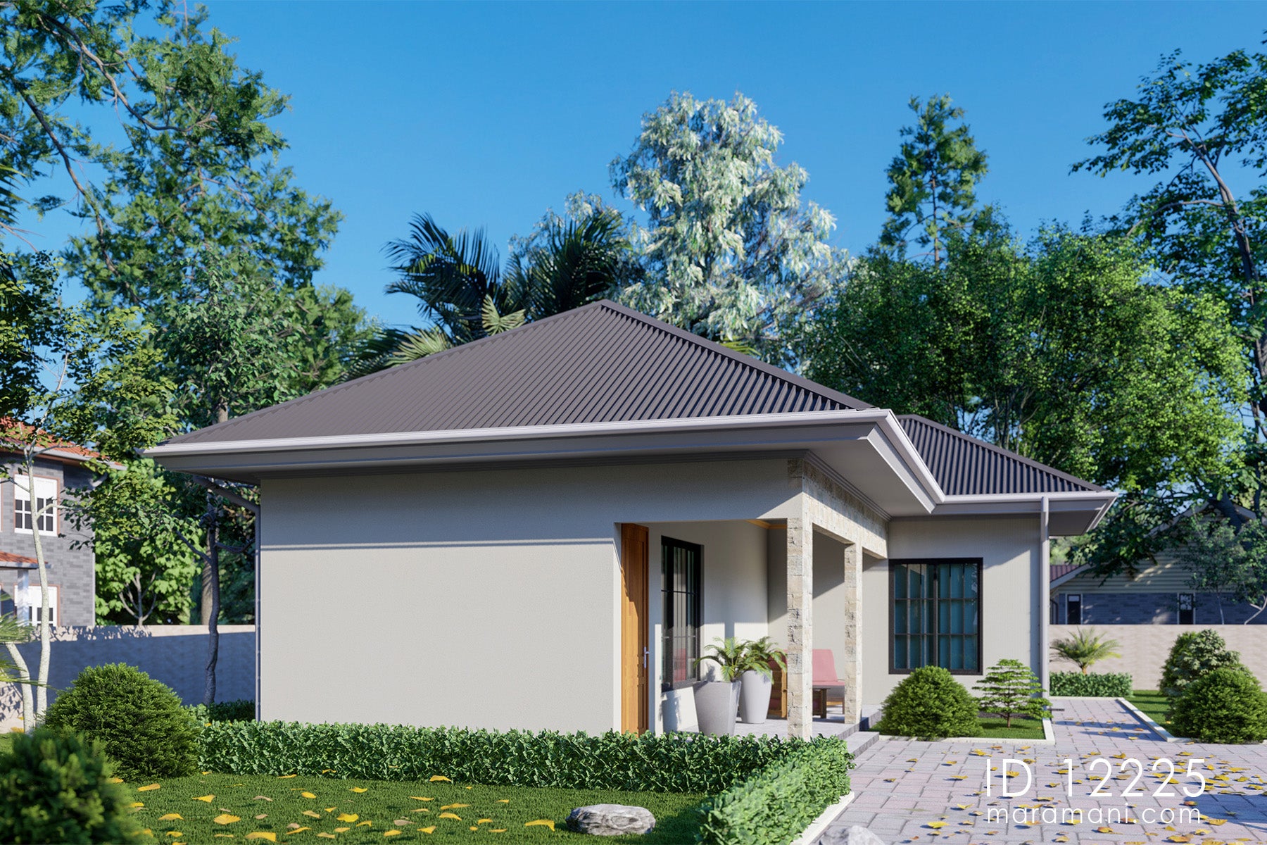 2 bedroom 2 bathroom small house plan - ID 12225