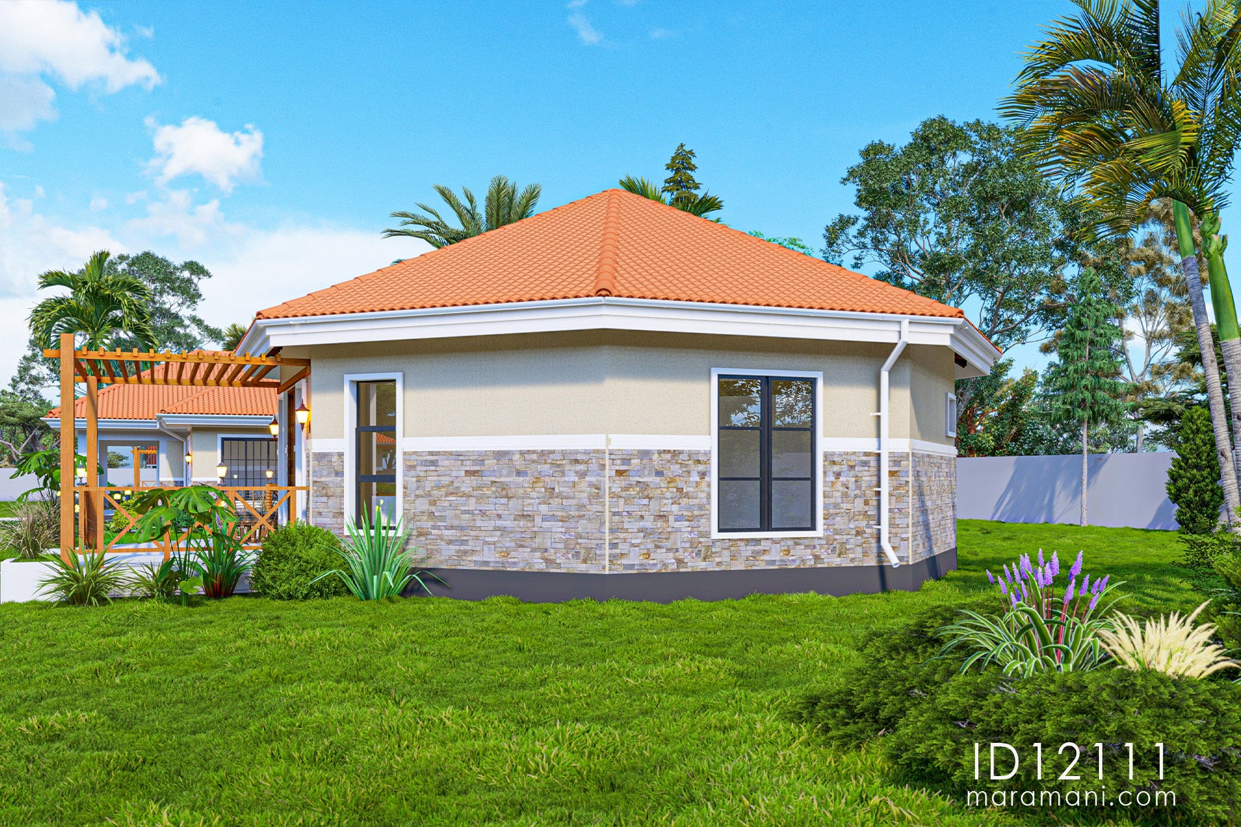 2 Room 1 Bath house plan - ID 12111