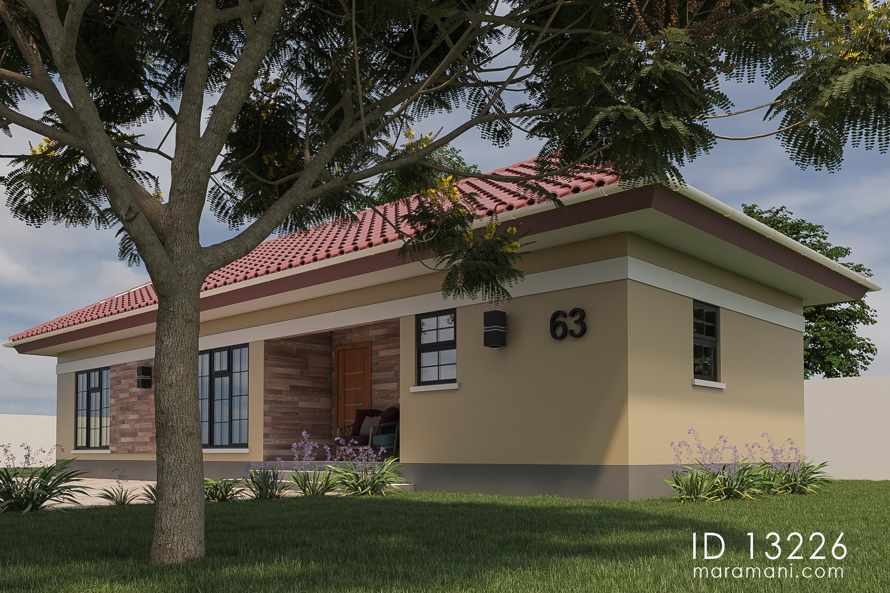 3 bedroom simple house plan - ID 13226