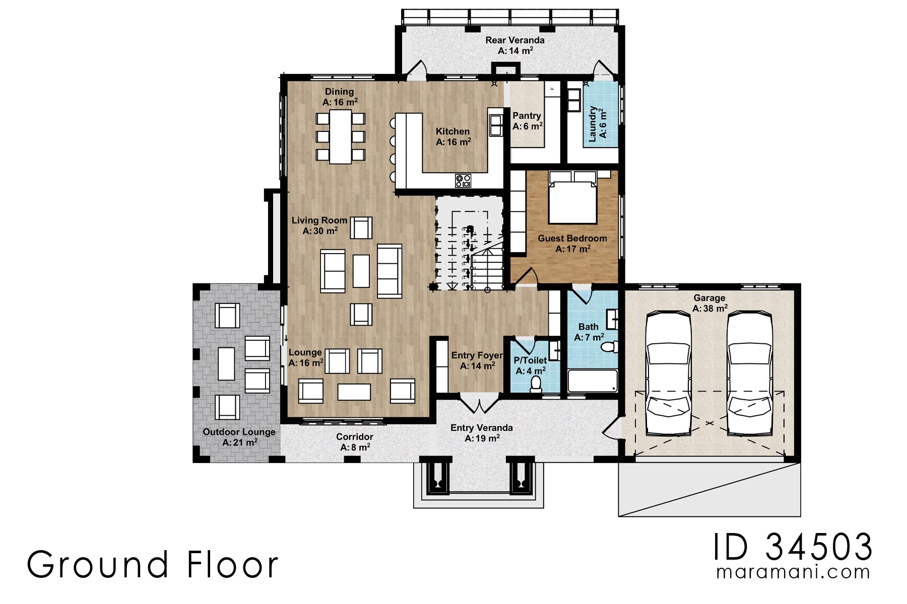 4 Bedroom modern house design - ID 34503