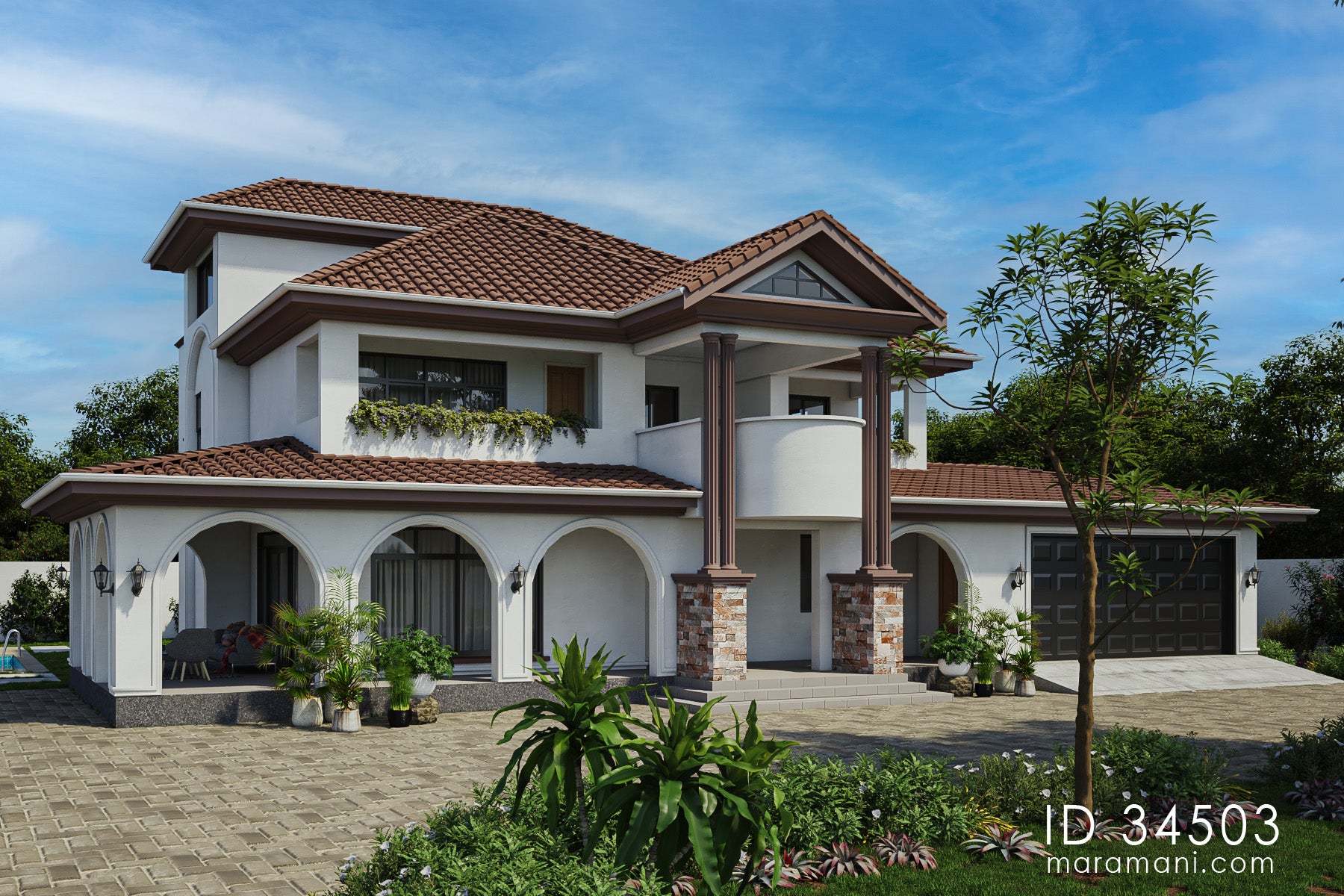 4 Bedroom modern house design - ID 34503