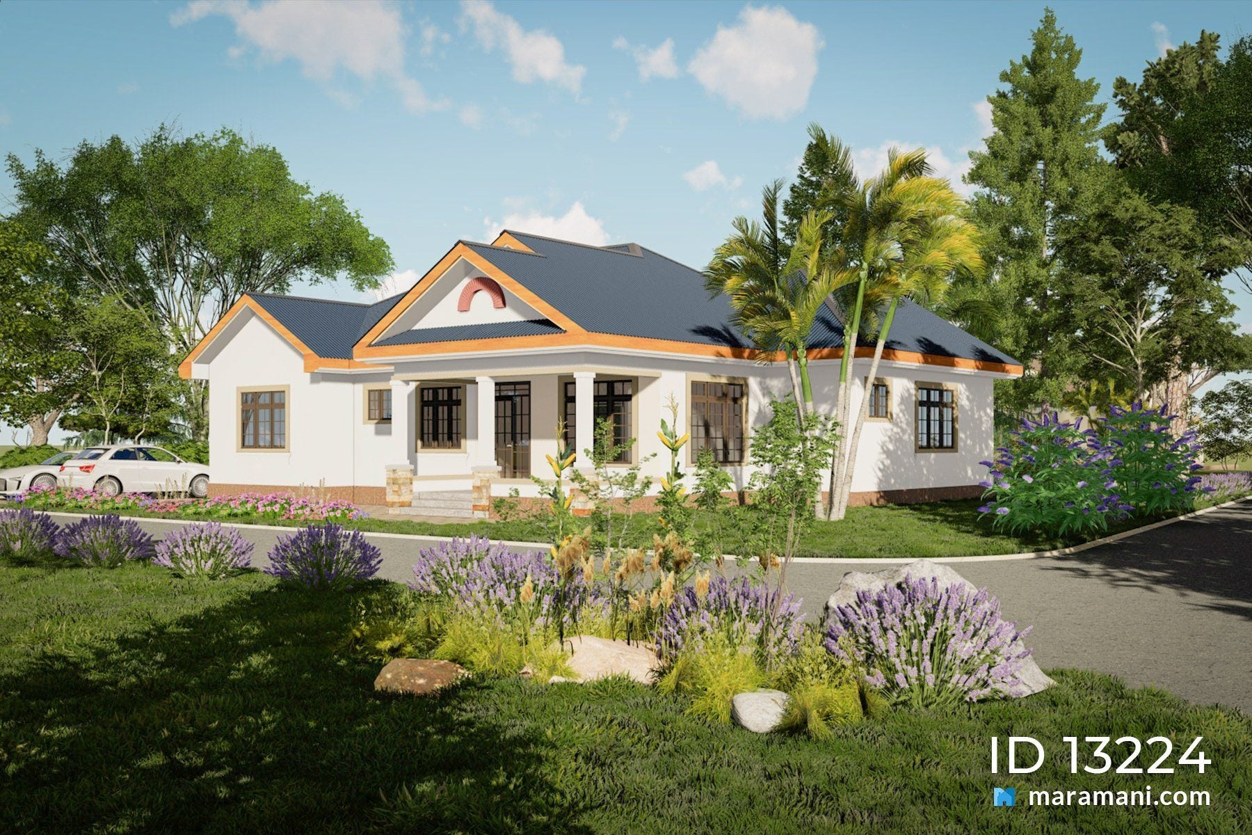 Contemporary 3 Bedroom House Plan -  ID 13224