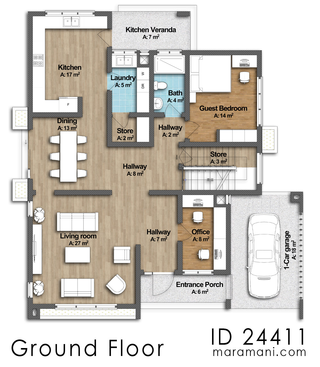 Two-story 4 bedroom house - ID 24411