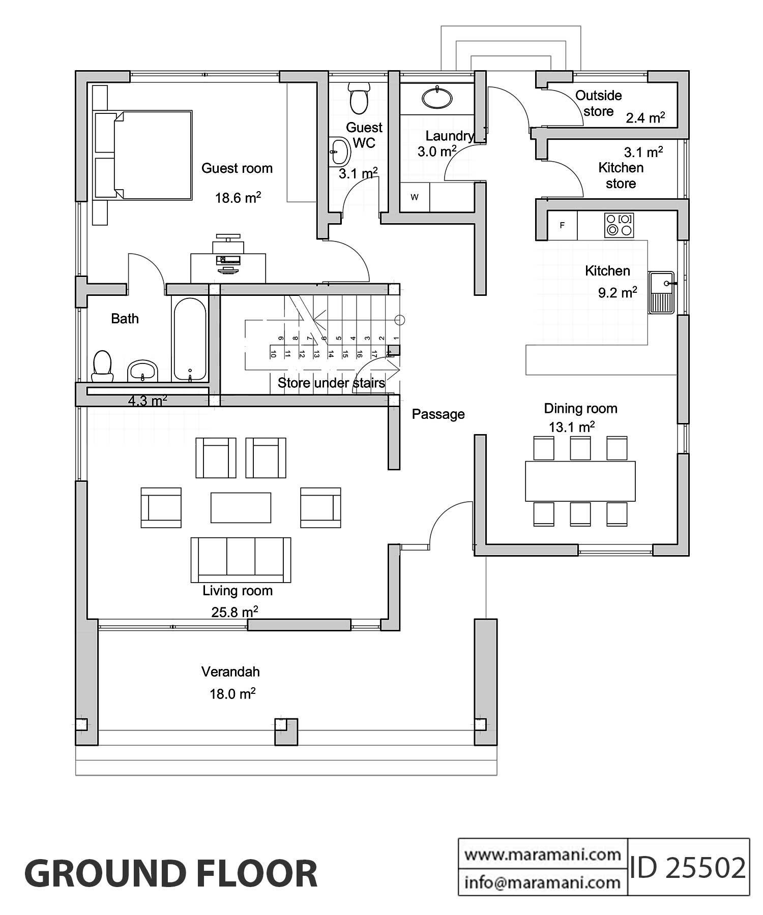 5 Bedroom House Plan - ID 25502