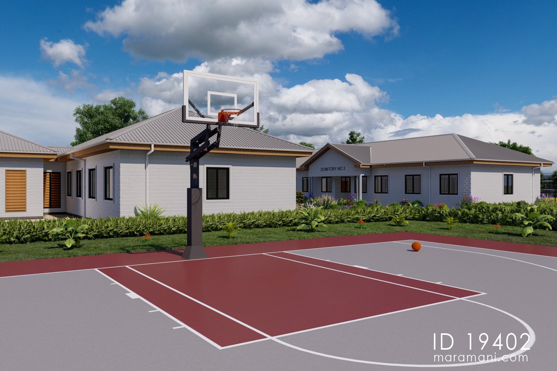 10-room, Single-Story Institutional Living Plan   - ID 19402