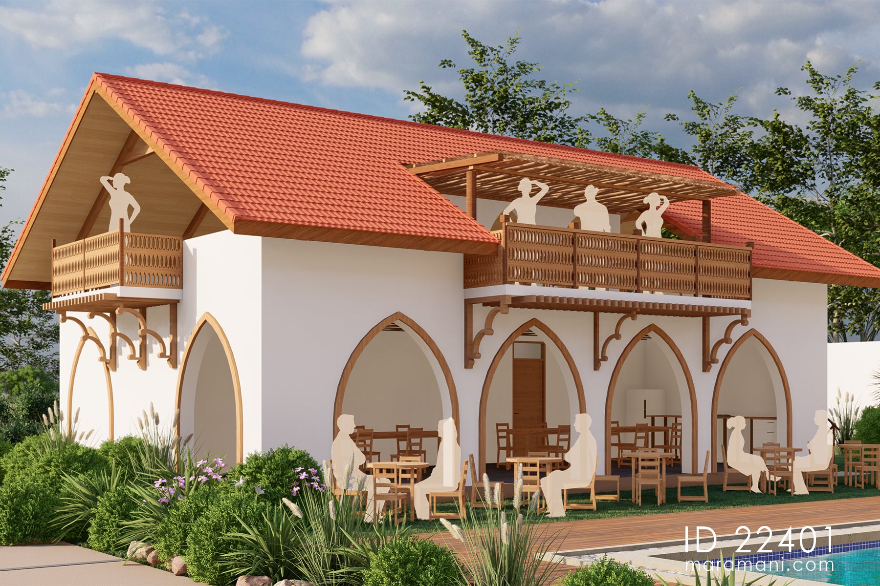 Zanzibar-Style Lodge Plan - ID 22401