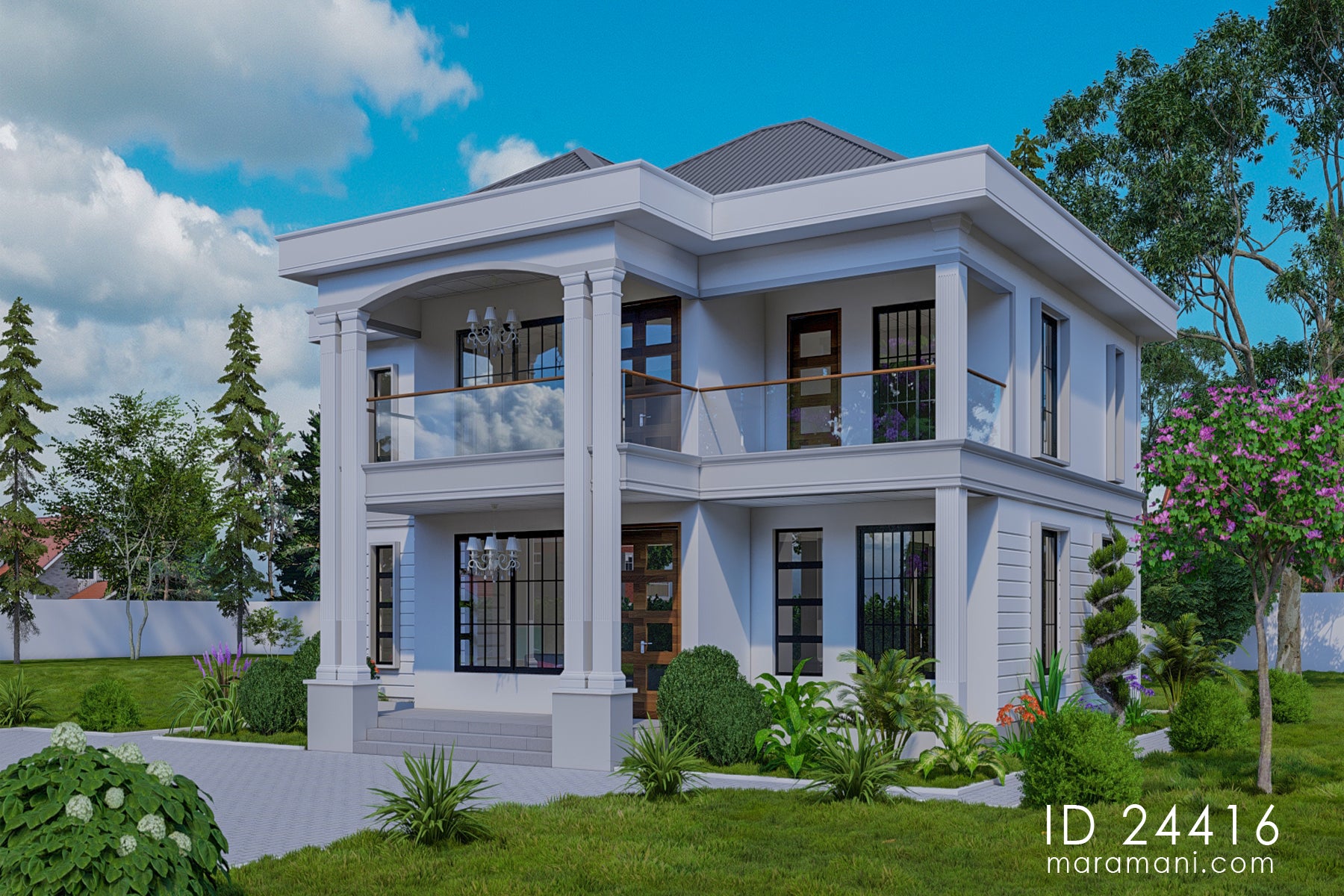 4-Bedroom, 2-Story House Plan - ID 24416