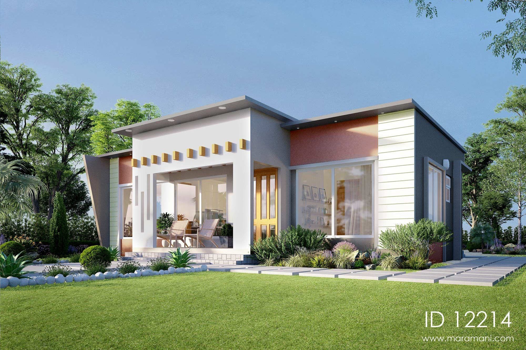 Intricate facade 2 bedroom house - ID 12214
