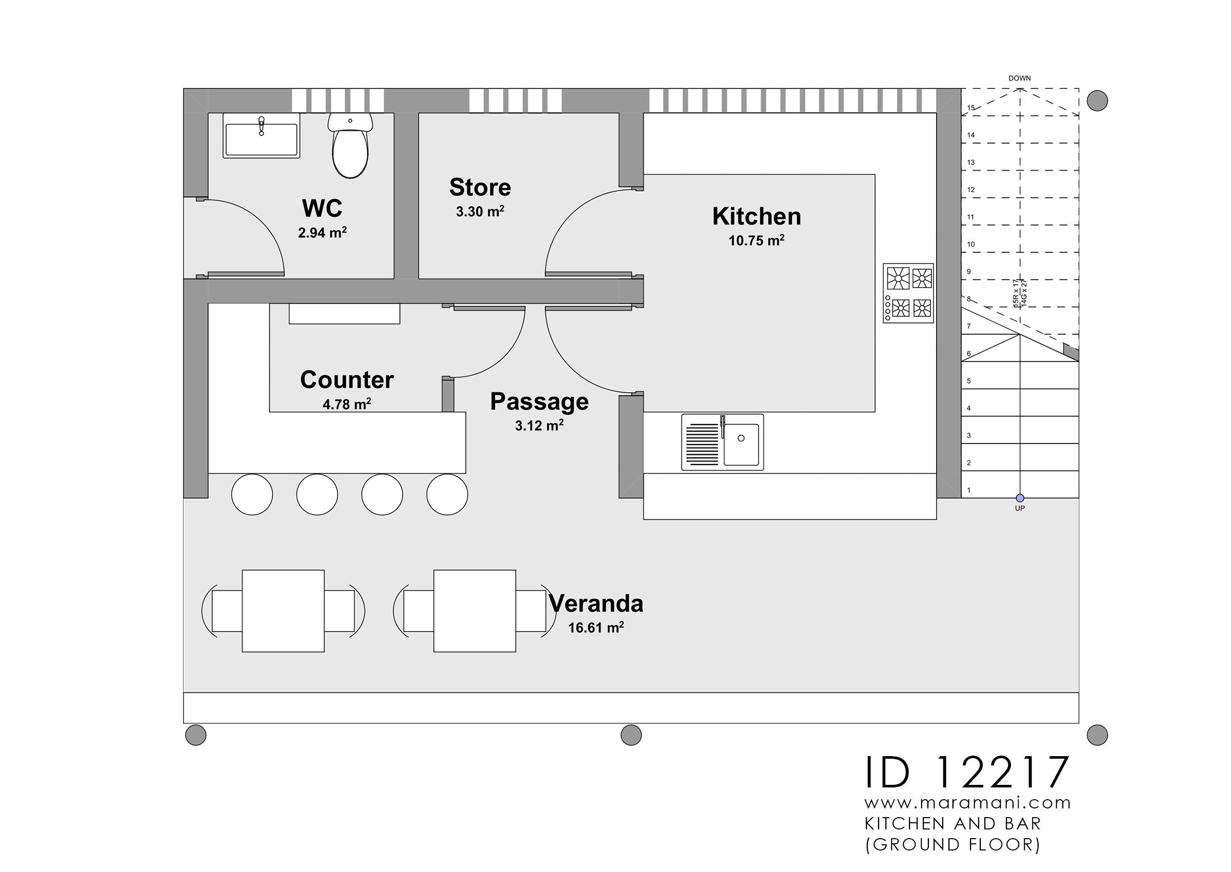 Hostel rooms and kitchen - ID 12217