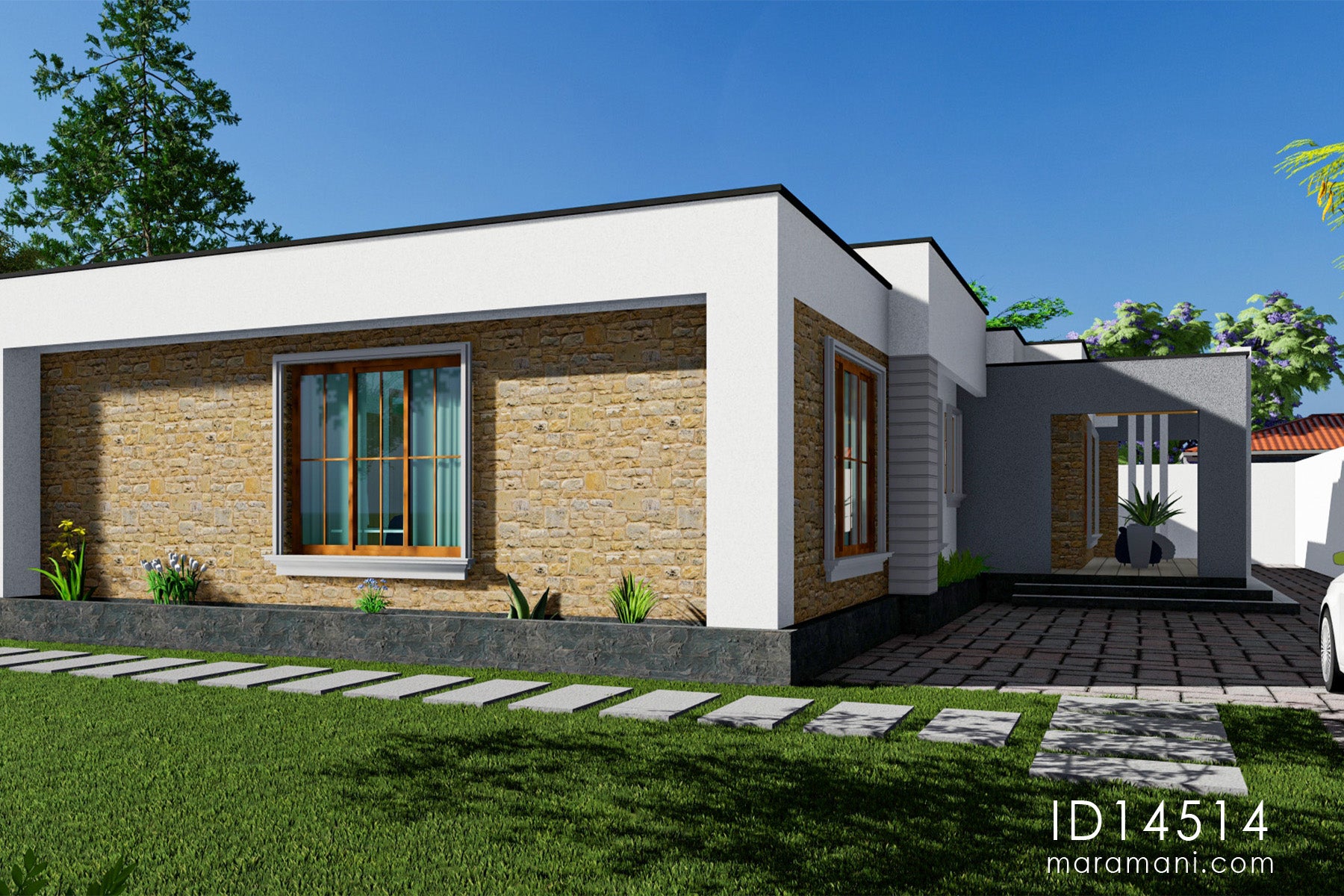 Modern 4 Bedroom 5 Bath House Plan - ID 14514