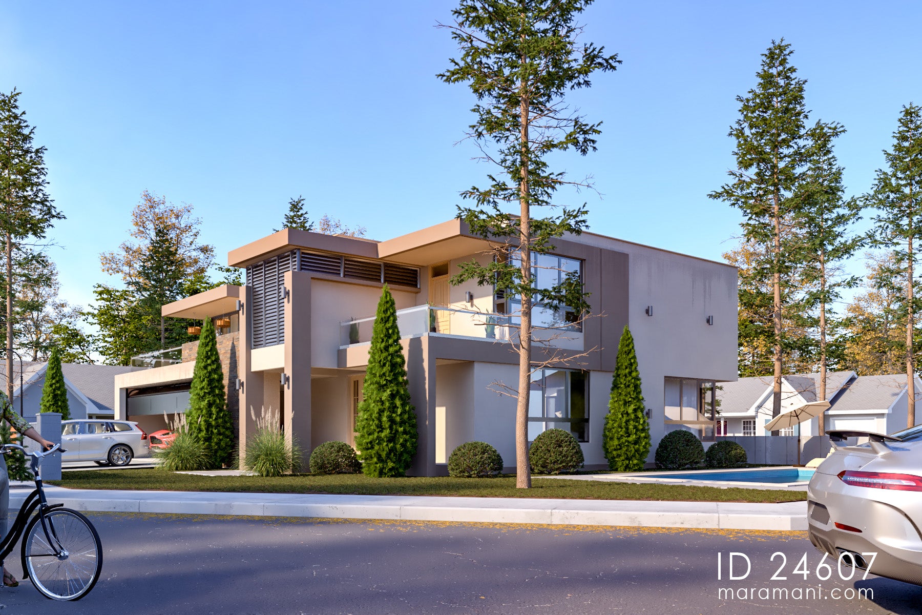 Modern 4 Bedroom Double Storey House - ID 24607