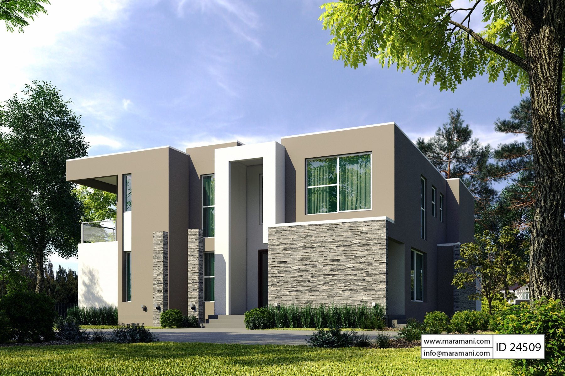 Modern 4 bedroom house design - ID 24509