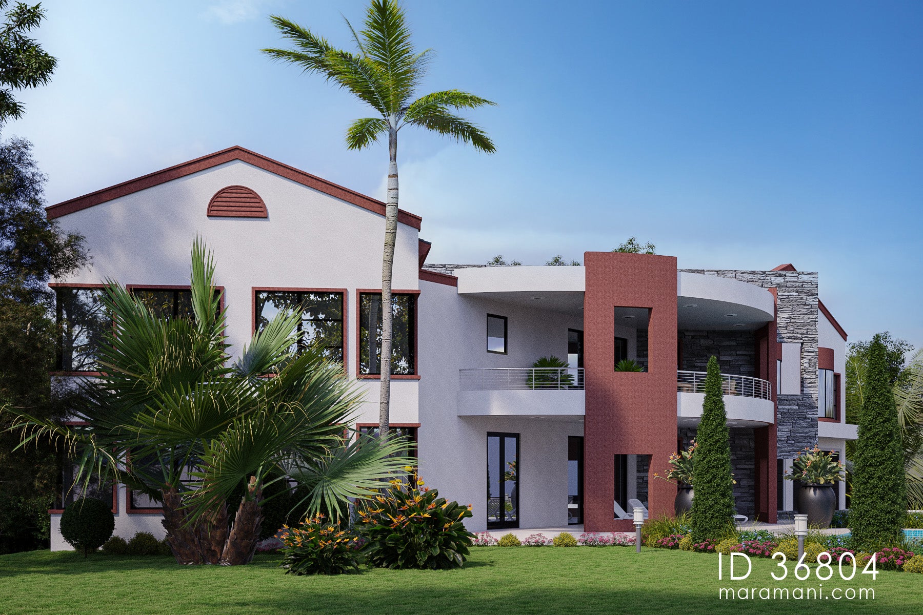 Modern 6 bedroom mansion -  ID 36804