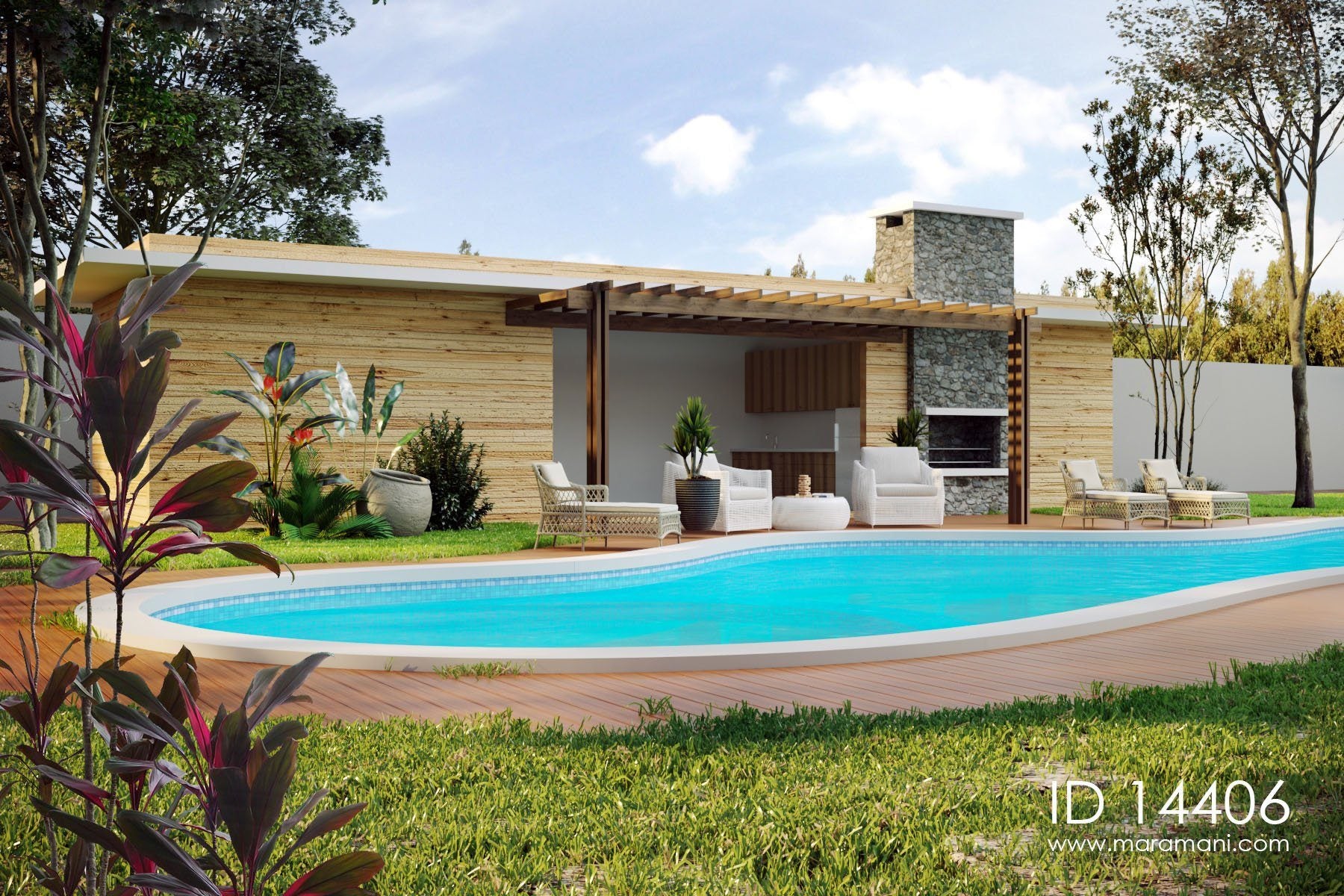 Swimming pool house - ID 14406