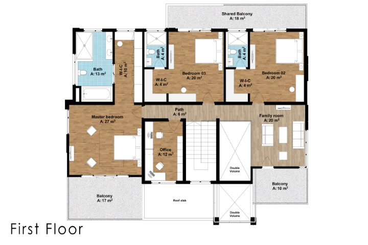 Modern 4 Bedroom Double Storey House - ID 24516